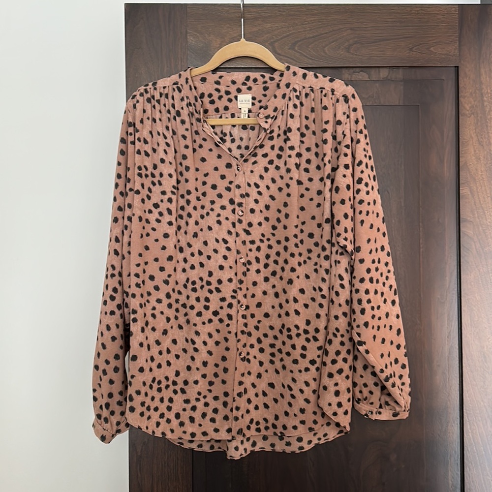 EUC Rebecca Taylor Print Top / Blouse Size XL